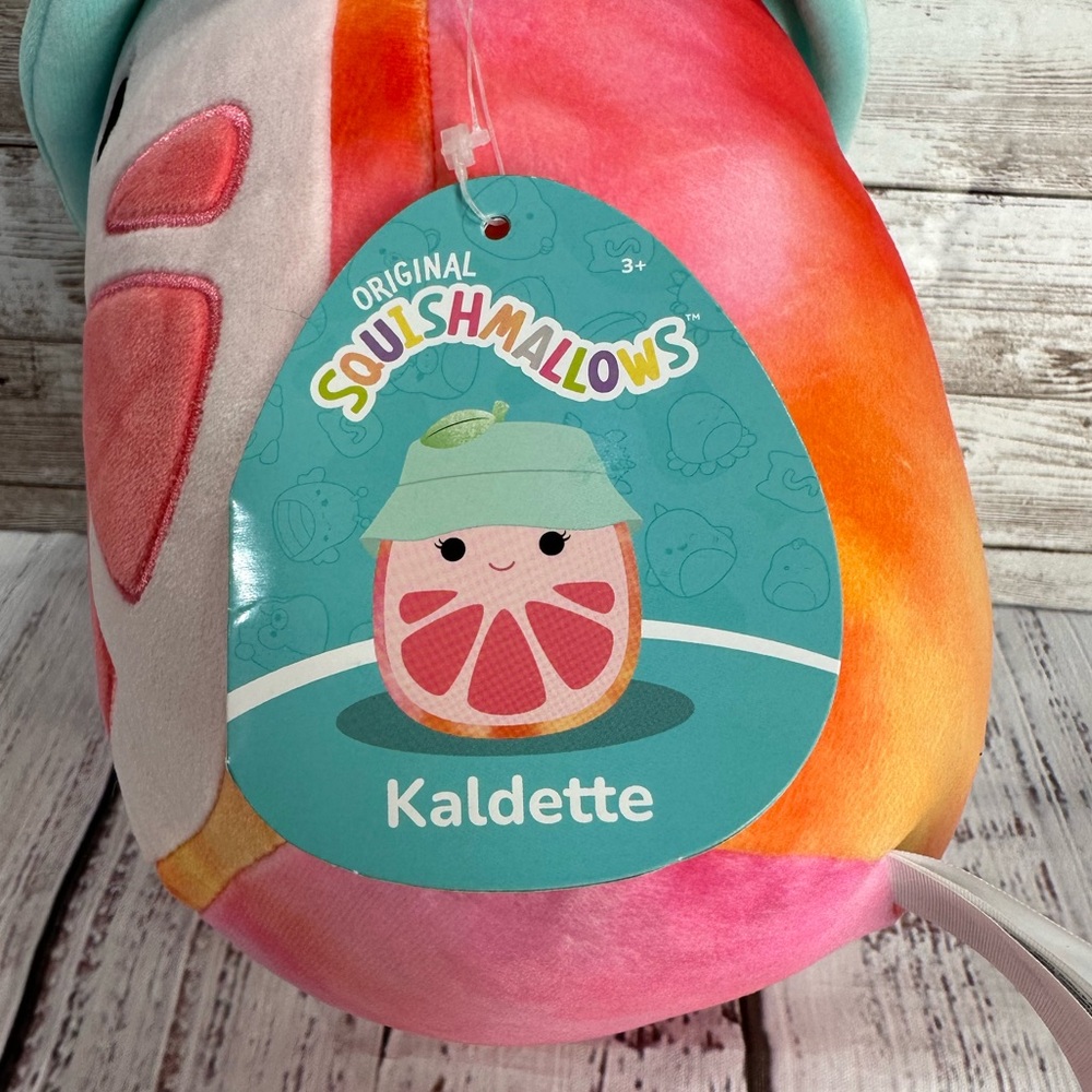 3 for $21! Squishmallows Kaldette Grapefruit Scented 8” Plush with Tags - Picture 7 of 12